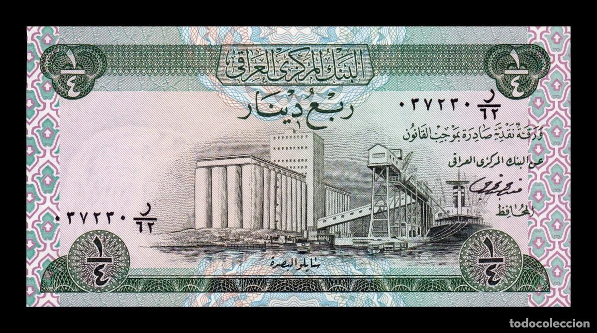 Billetes extranjeros: Irak 1/4 Dinar 1973 Pick 61b Sc Unc