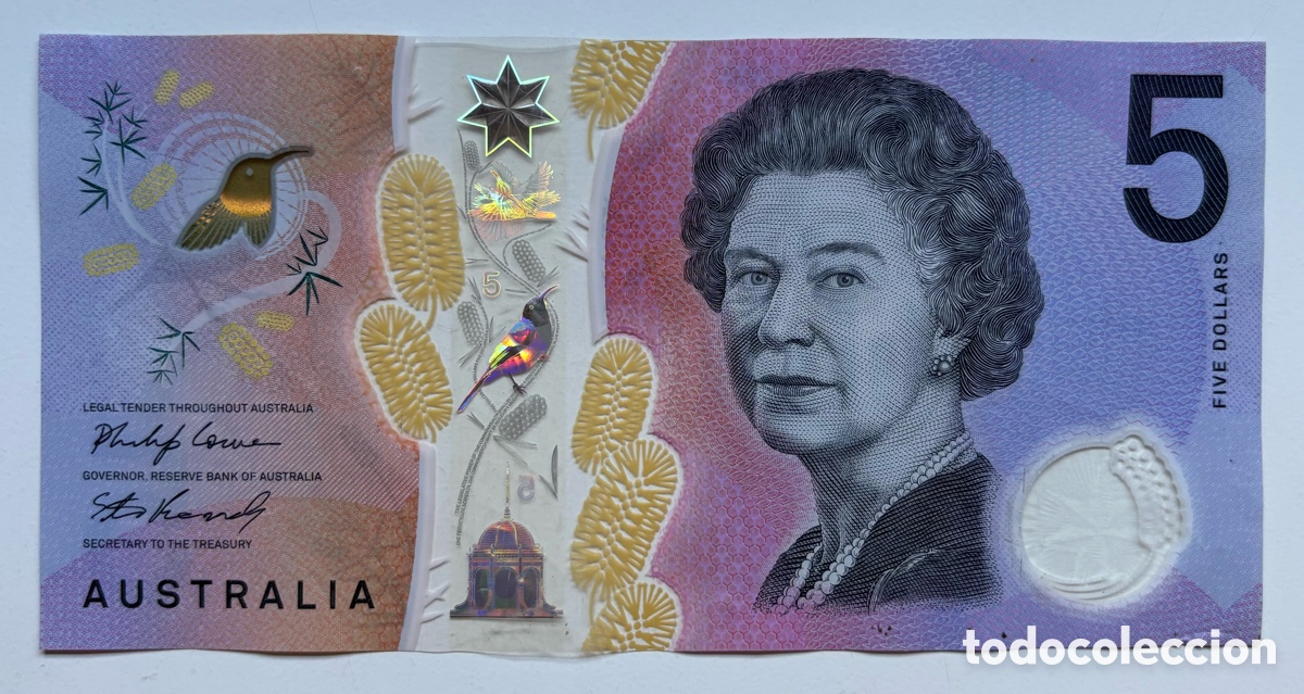International Banknotes: Billete AUSTRALIA 5 Dolares (2019) Polimero