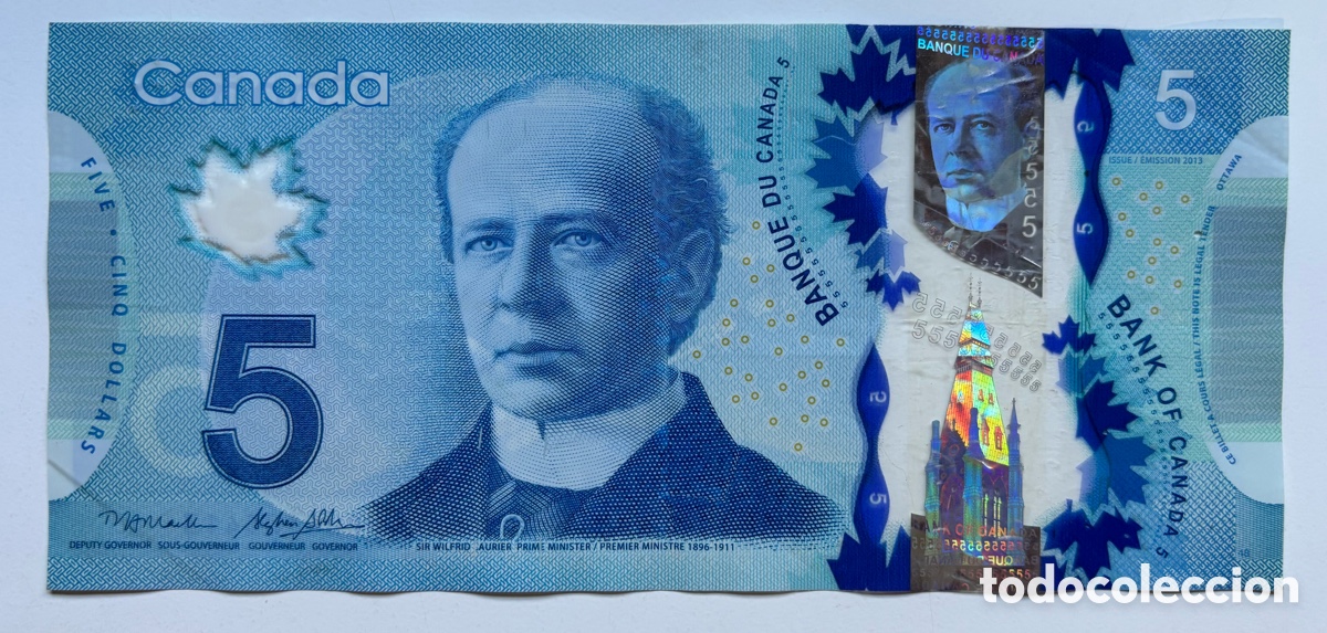 Billetes extranjeros: Billete CANADA 5 Dolares 2013. Pick 106b. Polimero