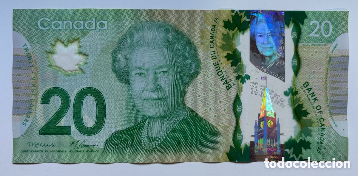Billetes extranjeros: Billete CANADA 20 Dolares 2012. Polimero - Foto 1