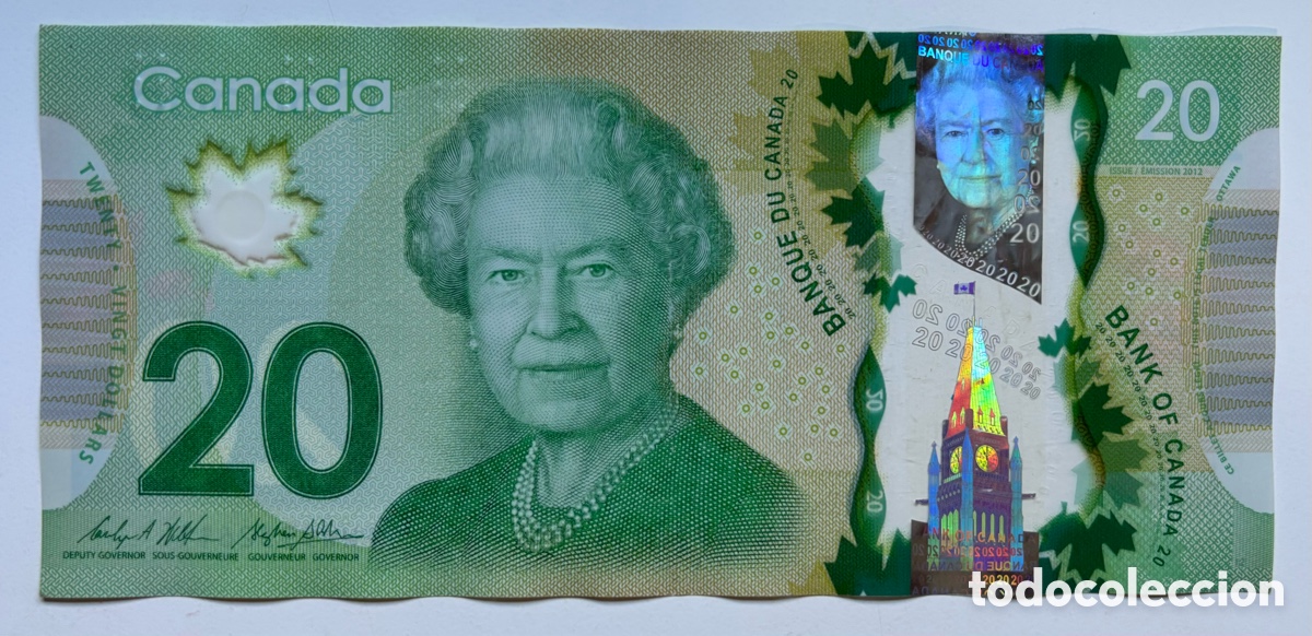 Billetes extranjeros: Billete CANADA 20 Dolares 2012 (2014-2015) Polimero