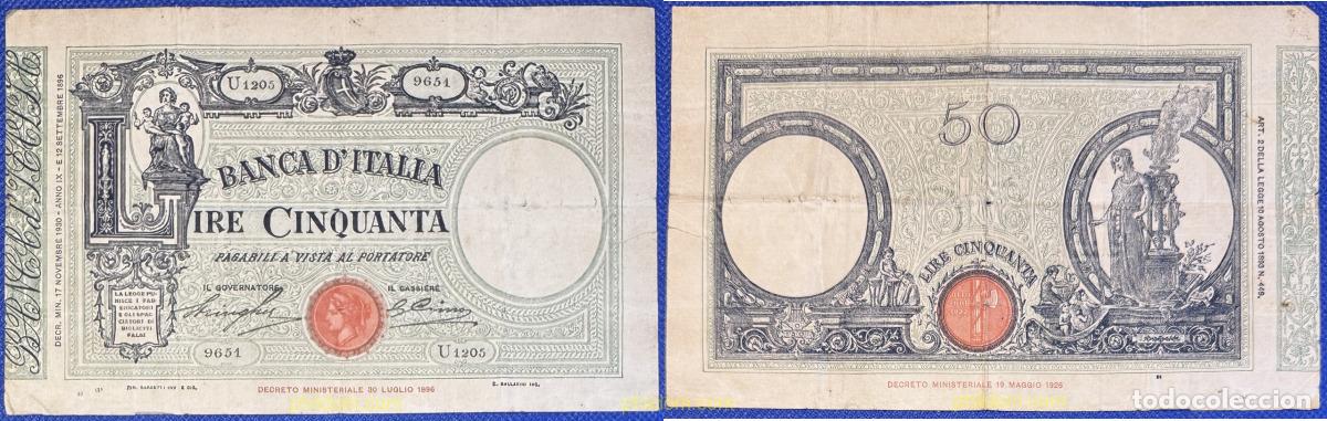 Billetes extranjeros: 11427 ITALIA 1930 ITALIA 50 LIRE 17 NOVIEMBRE 1930