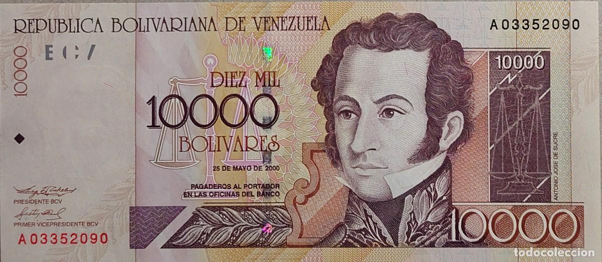Billetes extranjeros: LOTE DE 3 BILLETES( VENEZUELA ) 3 VALORES 10.000, 10.000,20.000 BOLIVARES 1994-98-20.000 UNC .