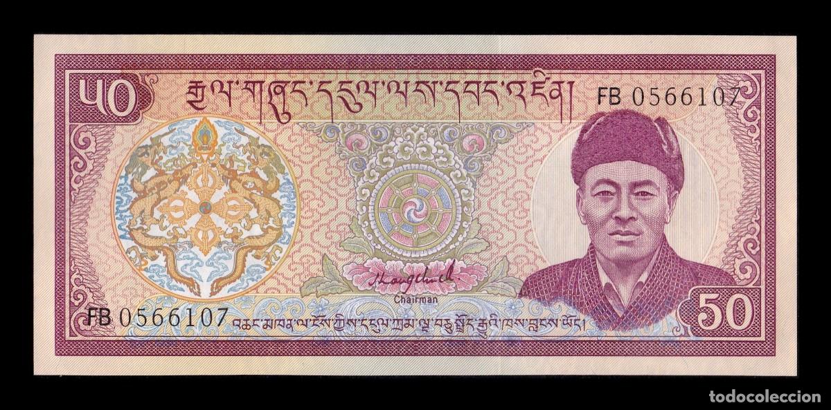 Billetes extranjeros: Bhut&aacute;n 50 Ngultrum Jigme Dorji Wangchuk 1992 Pick 17b Sc Unc