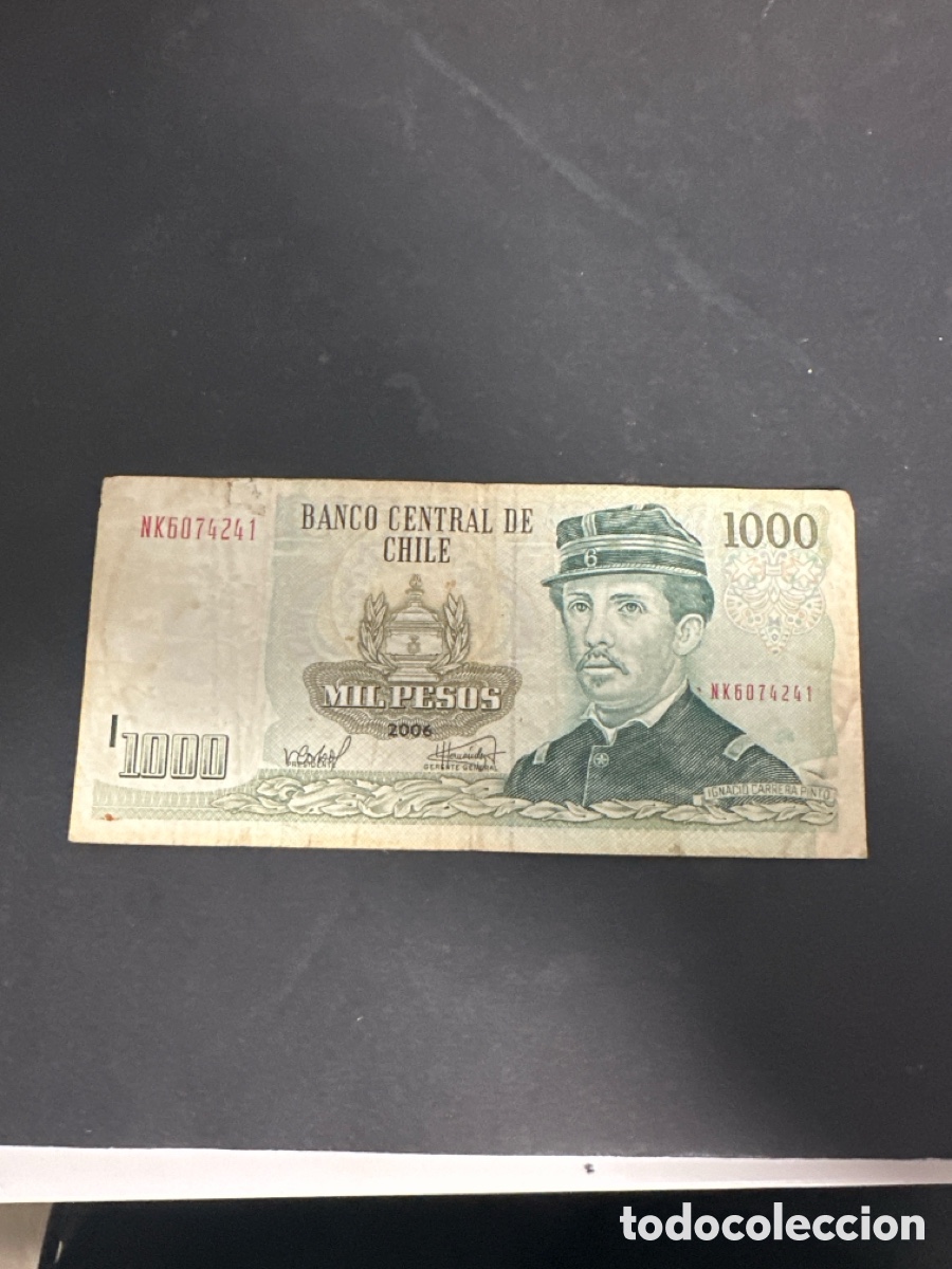 Billetes extranjeros: Billete de Chile 1000 pesos a&ntilde;o 2006