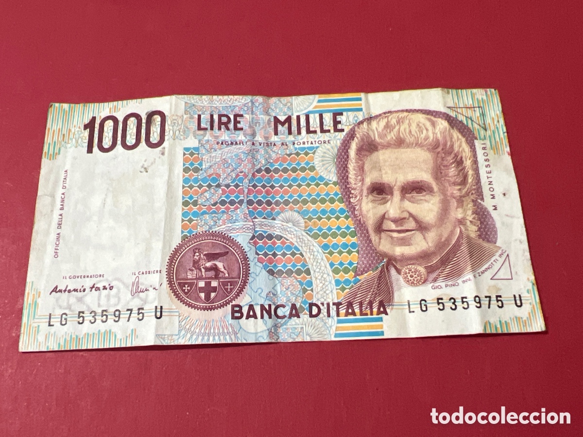 Billetes extranjeros: W29. Billete - Italia 1000 liras