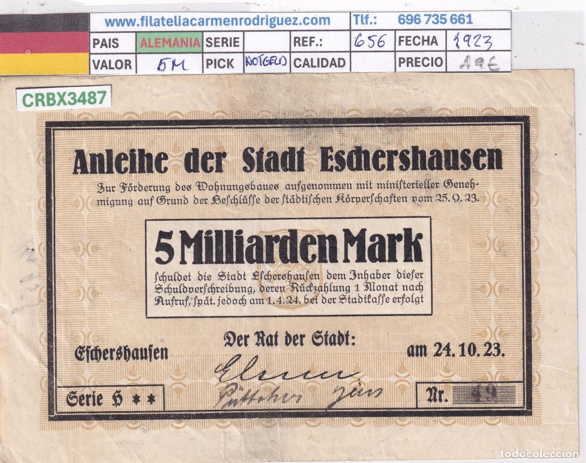Billetes extranjeros: CRBX3487 BILLETE ALEMANIA 500 MILLONES 1923 MBC