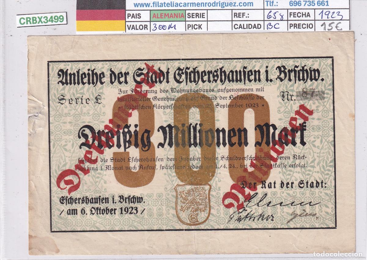 Billetes extranjeros: CRBX3499 BILLETE ALEMANIA 300 MILLONES 1923 BC