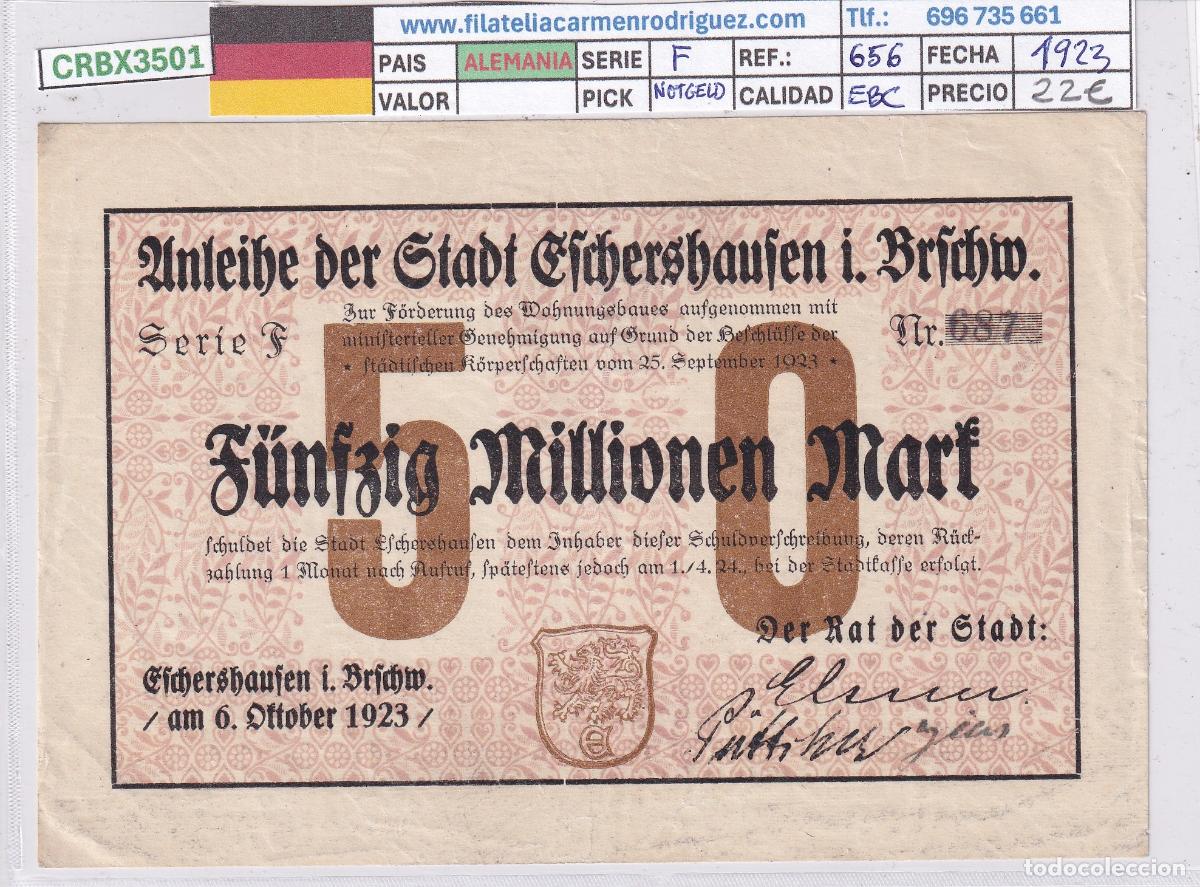 Billetes extranjeros: CRBX3501 BILLETE ALEMANIA 50 MILLONES 1923 EBC