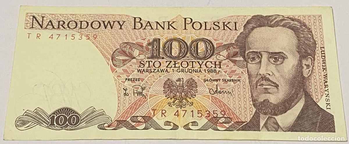 Billetes extranjeros: Billete 1988. Polonia. 100 Zlotich. MBC. Muy Buena Conservaci&oacute;n