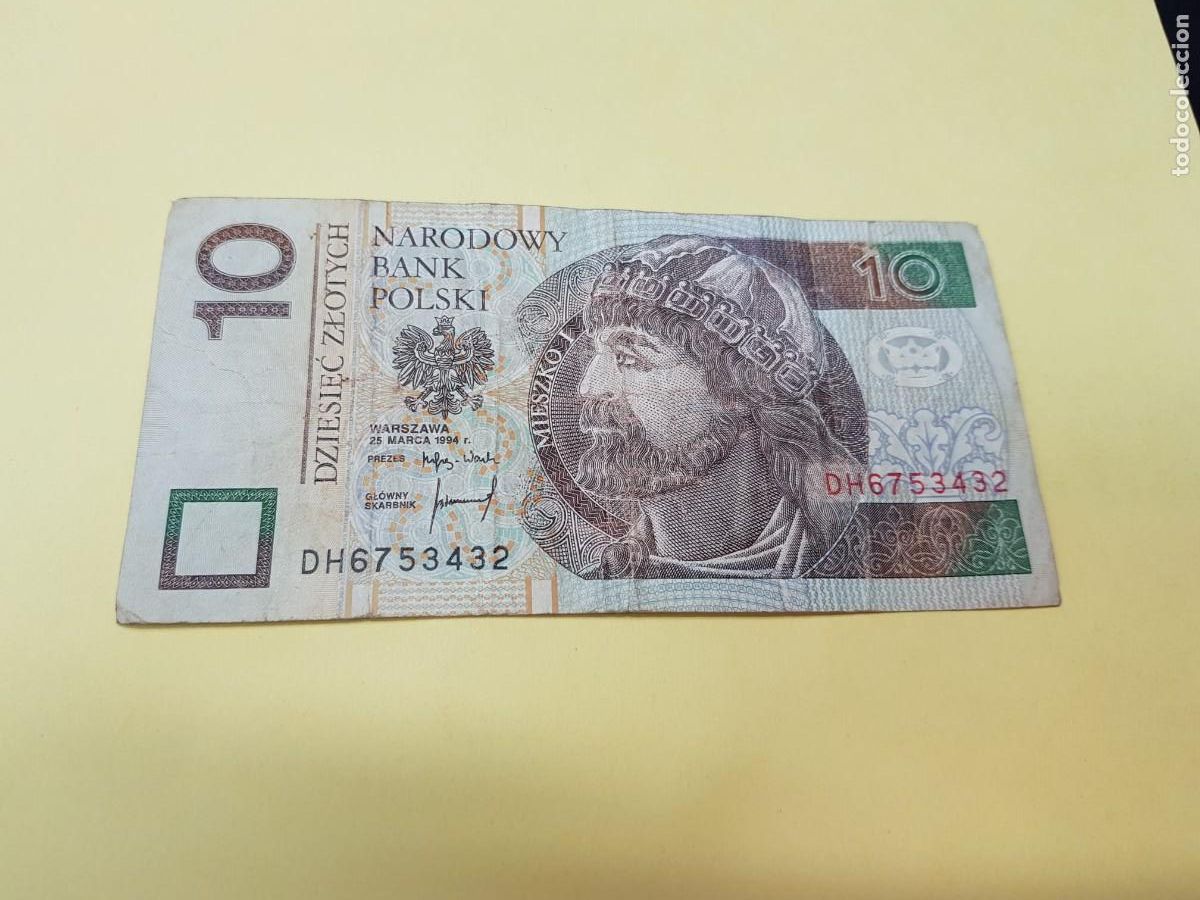 Billetes extranjeros: POLONIA-10 ZLOTYCH-1994