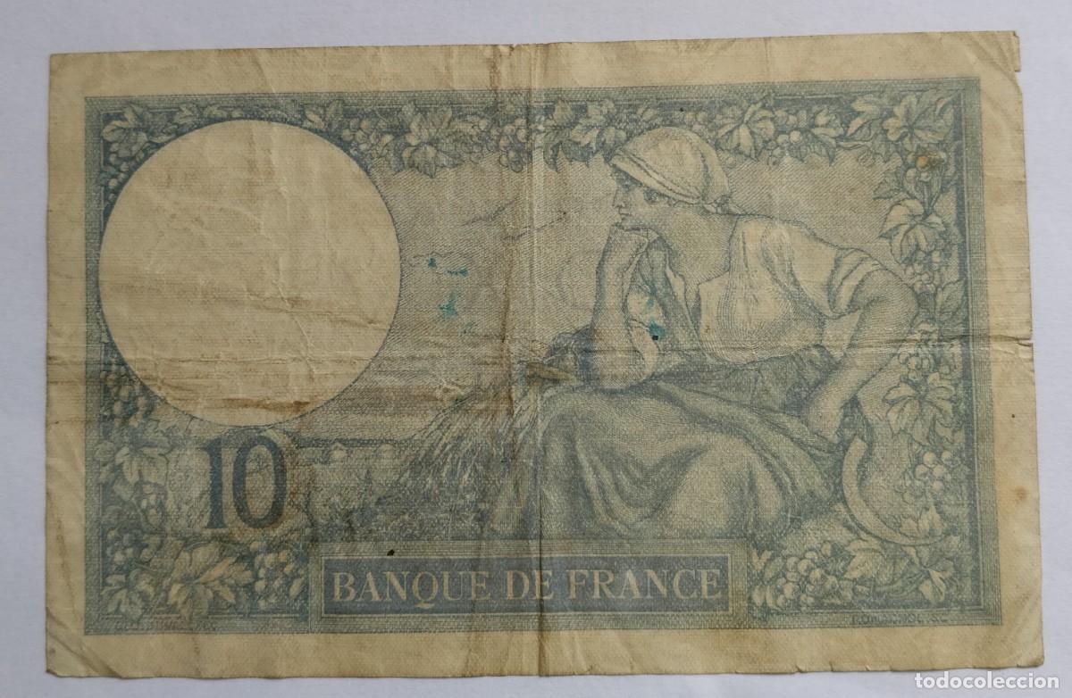 Billetes extranjeros: Billete 10 francos 1932 &rdquo;Minerva&rdquo; - Foto 2