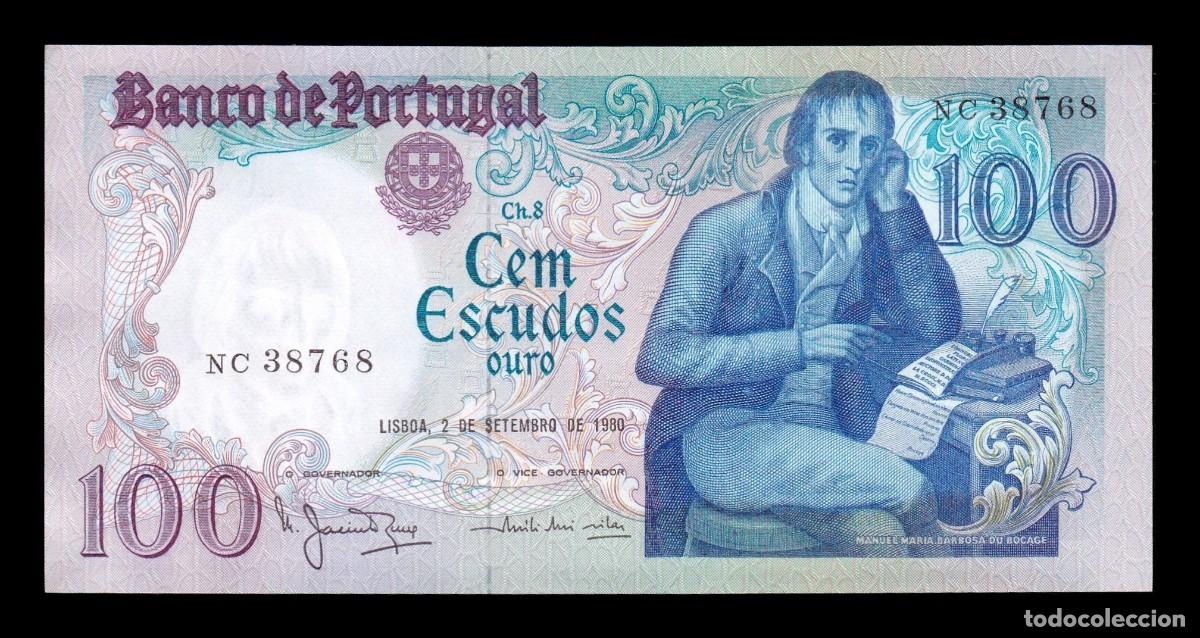 Billetes extranjeros: Portugal 100 Escudos Manuel Maria Barbosa 02.09.1980 Pick 178a(1) Ebc/+ Xf/+