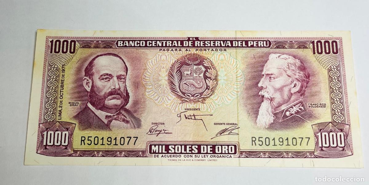 Billetes extranjeros: Billete 1000 Soles de Oro Per&uacute; 1975