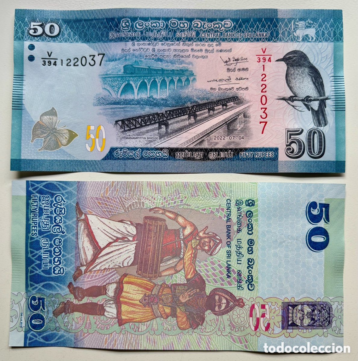 Billetes extranjeros: Billete SRI LANKA 50 Rupias 2022 SC Rupees