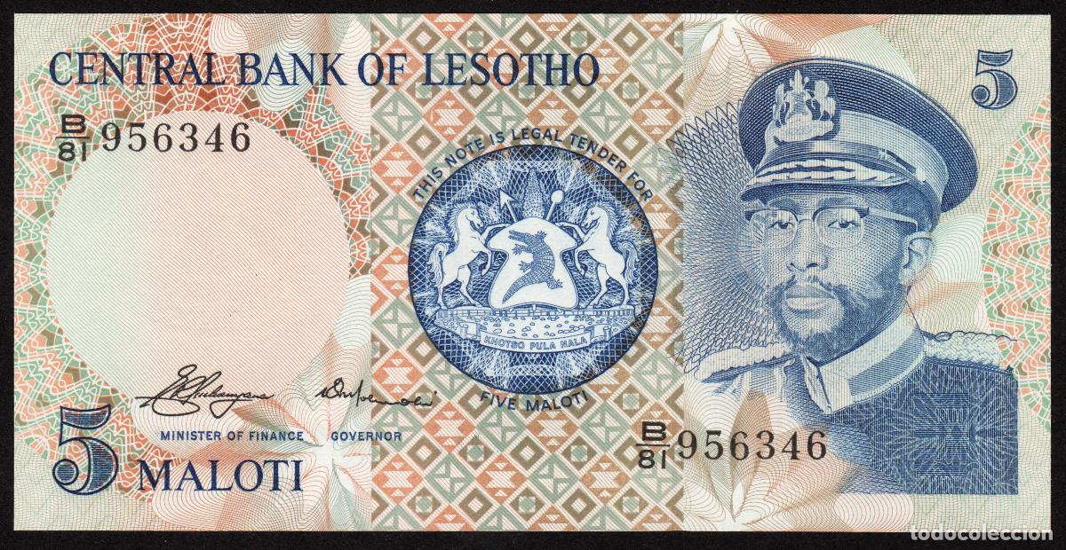 Billetes extranjeros: LESOTO (LESOTHO). 5 maloti 1981. Pick 5a. S/C.