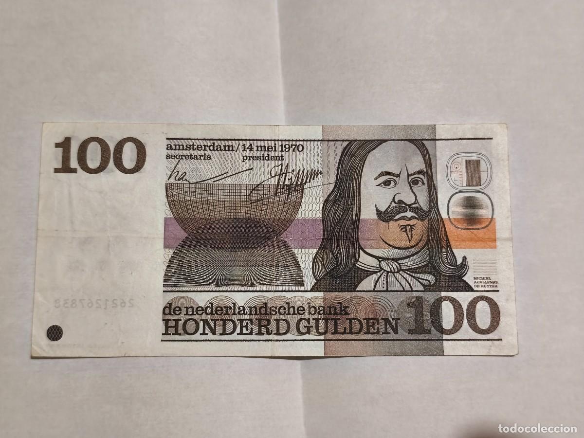 Billetes extranjeros: Holanda 100gulden 1970 VF-.