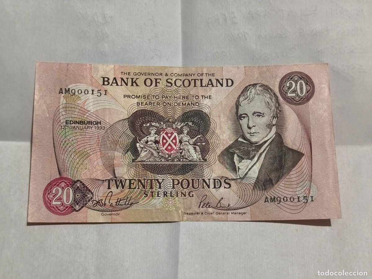 Billetes extranjeros: Escocia 20libras 1993 VF. - Foto 1