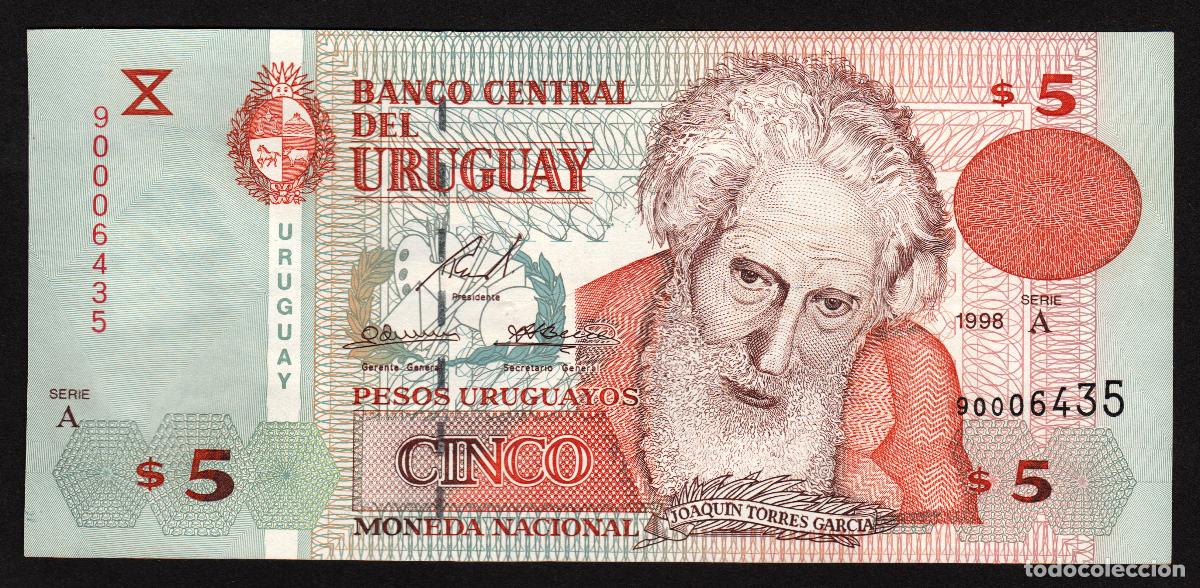 Billetes extranjeros: URUGUAY. 5 pesos uruguayos 1998. Pick 80.