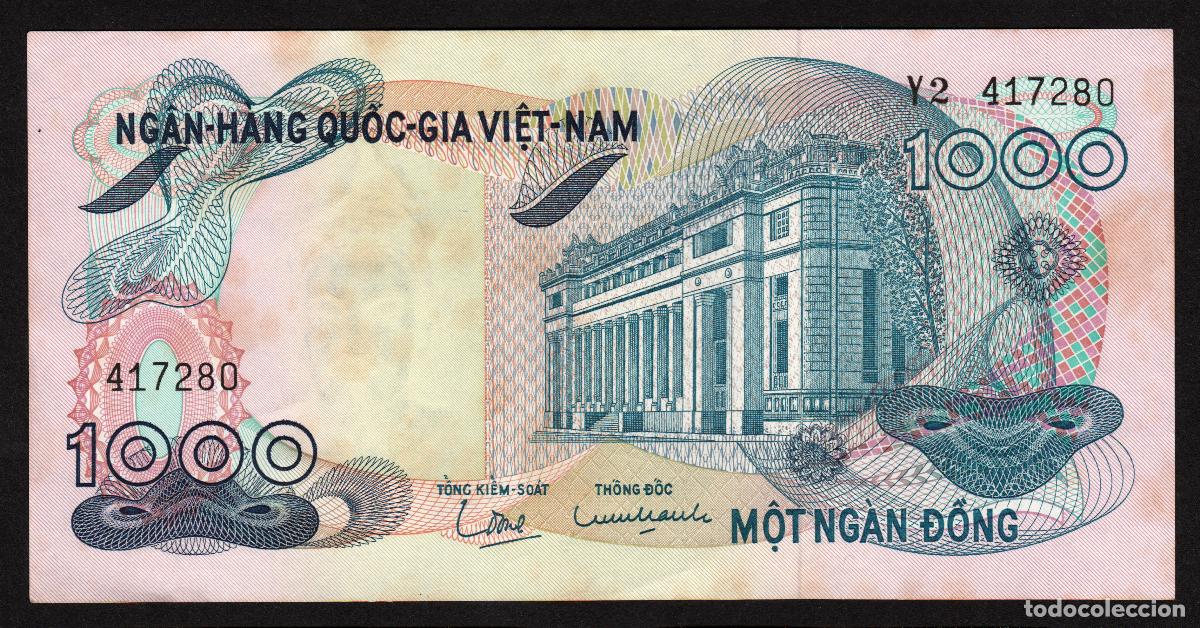 Billetes extranjeros: VIETNAM del Sur. 1000 dong (1971). Pick 29.