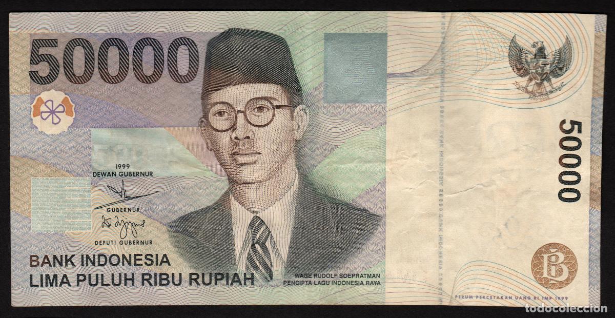 Billetes extranjeros: INDONESIA. 50000 rupiah 1999/1999. Pick 139 a.