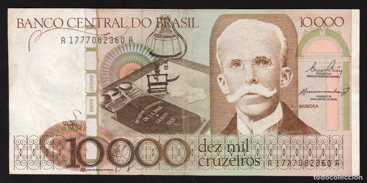 Billetes extranjeros: BRASIL (BRAZIL). 10000 cruzeiros (1984). Pick 203 a.