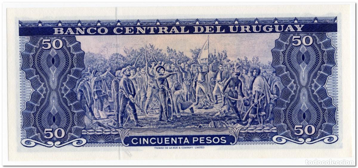 Billetes extranjeros: URUGUAY,50 PESOS,1967,P.46,UNC
