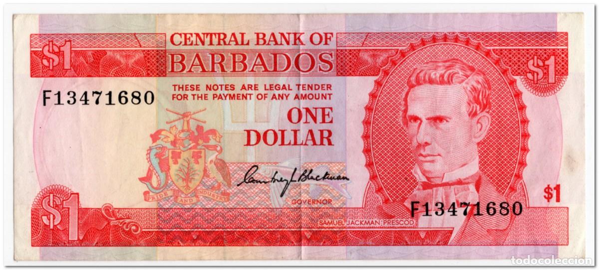 Billetes extranjeros: BARBADOS,1 DOLLAR,1973,P.29,VF+