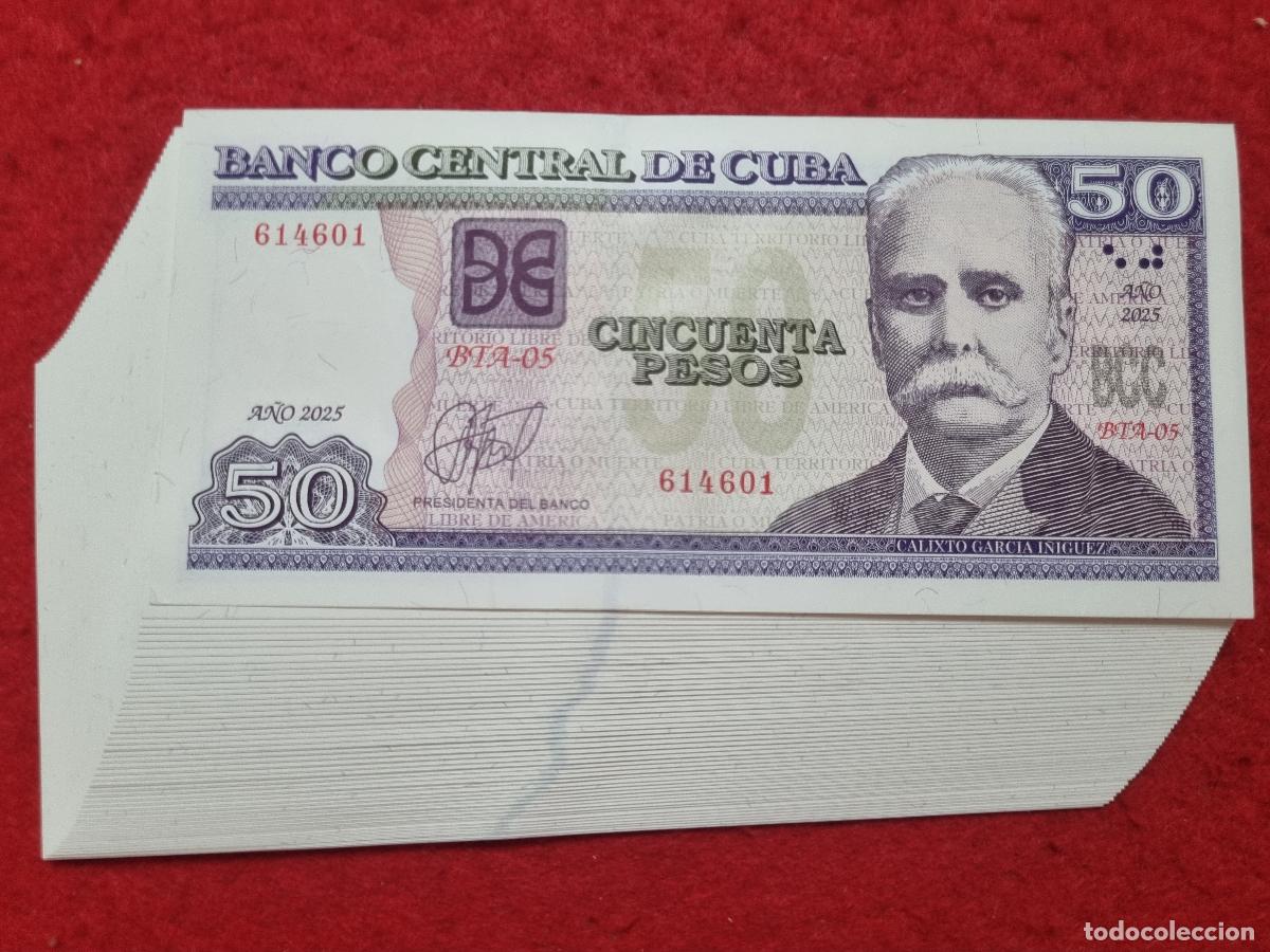 Billetes extranjeros: KU 1 BILLETE CUBA 50 PESOS 2025 SIN CIRCULAR ORIGINAL