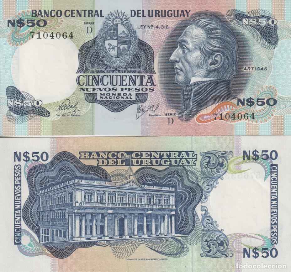 Billetes extranjeros: Uruguay 50 nuevos pesos Pick 61 c SC/UNC