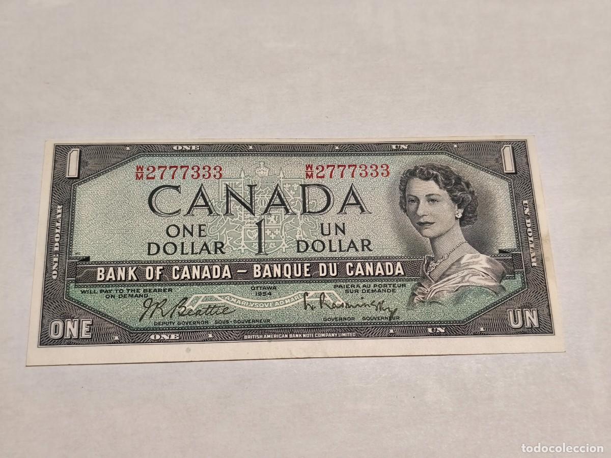 Billetes extranjeros: Canad&aacute; 1dollar 1954 UNC-. - Foto 1