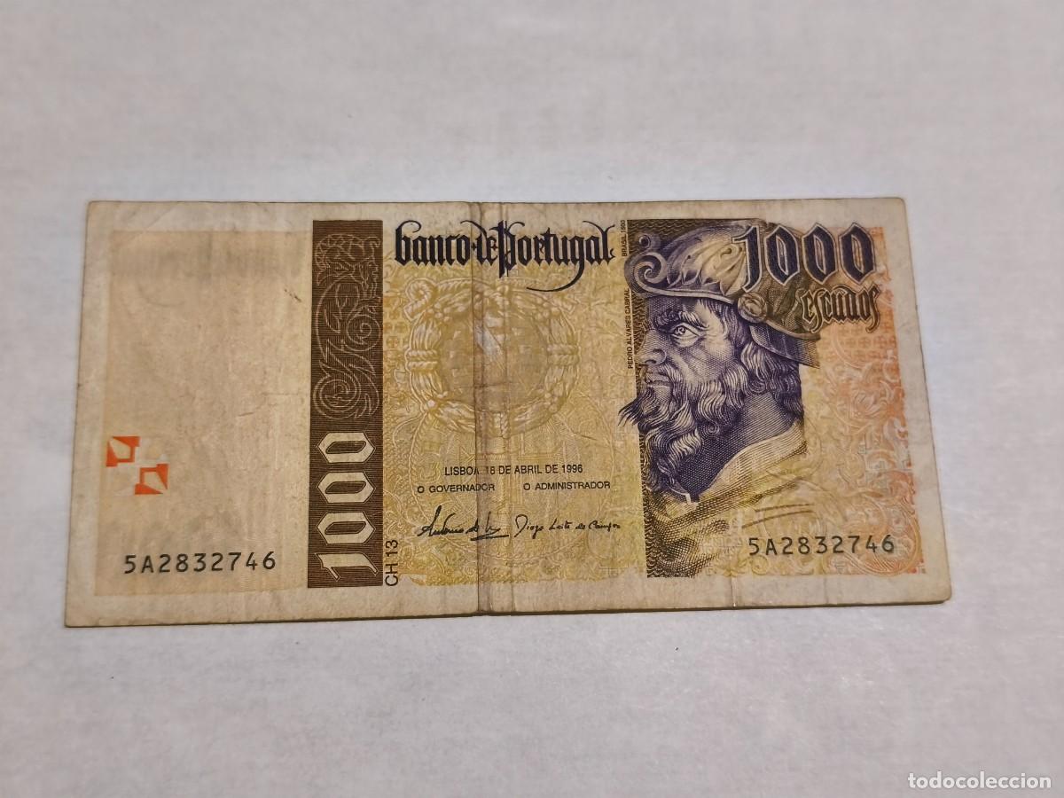 Billetes extranjeros: Portugal 1000escudos 1996 F.