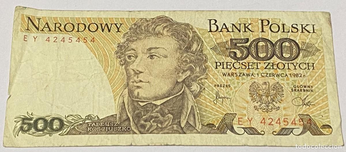 Billetes extranjeros: Billete 1982. 500 Zlotich. Polonia Comunista. BC. Buena Conservaci&oacute;n