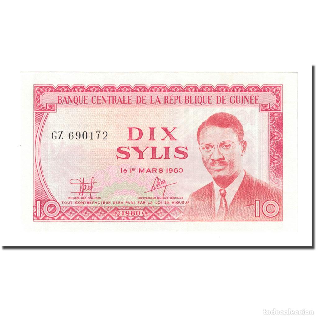 Billetes extranjeros: [#632145] Billete, 10 Sylis, 1960, Guinea, 1960-03-01, KM:23a, SC