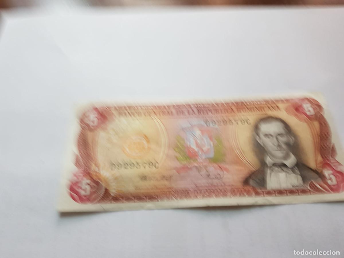 Billetes extranjeros: REPUBLICA DOMINICANA-5 PESOS ORO-1993