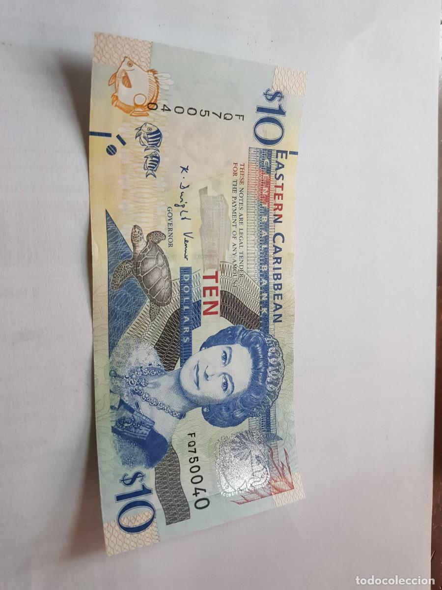 Billetes extranjeros: ESTADOS DEL CARIBE-10 DOLARES-2008