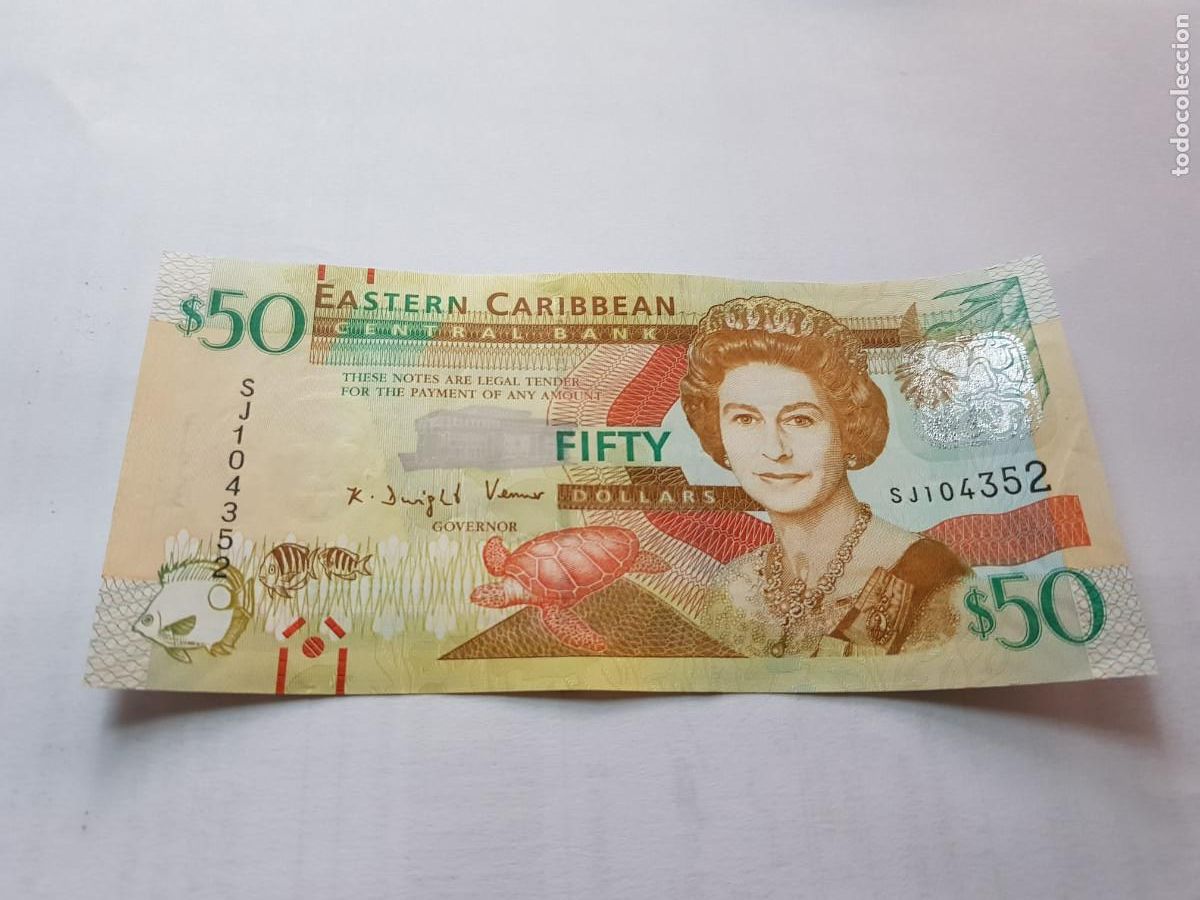 Billetes extranjeros: ESTADOS DEL CARIBE-50 DOLARES-2008