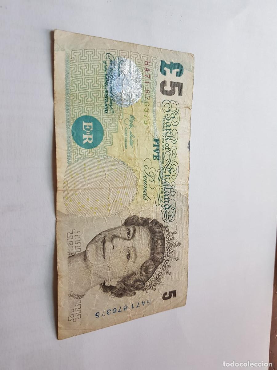 Billetes extranjeros: INGLATERRA-5 LIBRAS- 1990