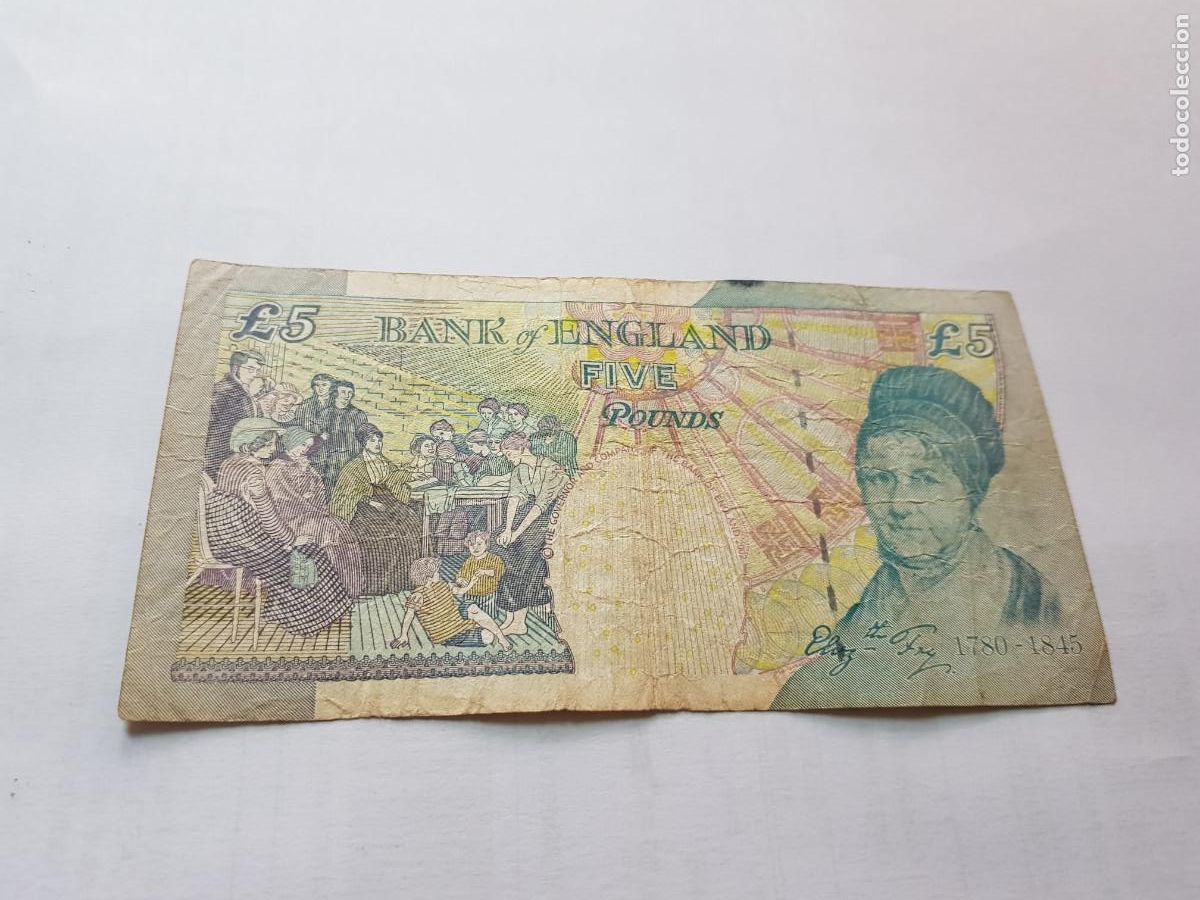 Billetes extranjeros: INGLATERRA-5 LIBRAS- 1990 - Foto 2