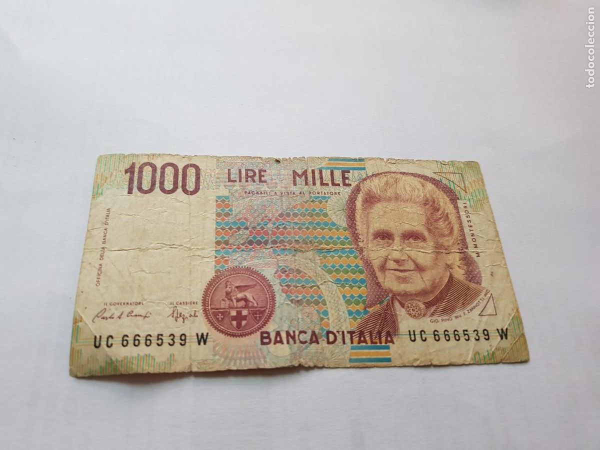 Billetes extranjeros: ITALIA- 1000 LIRAS-1980