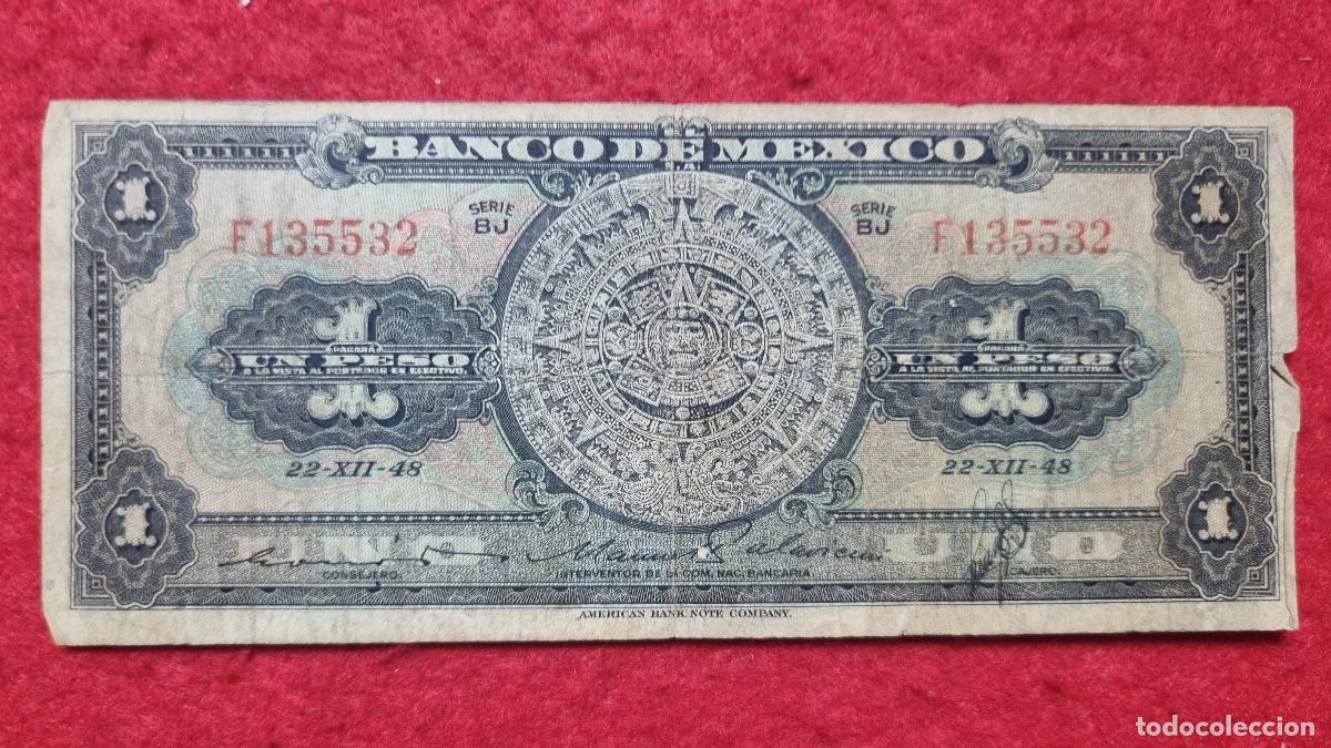 Billetes extranjeros: BILLETE MEXICO 1 PESO 1948 MBC- T532 ORIGINAL Q11