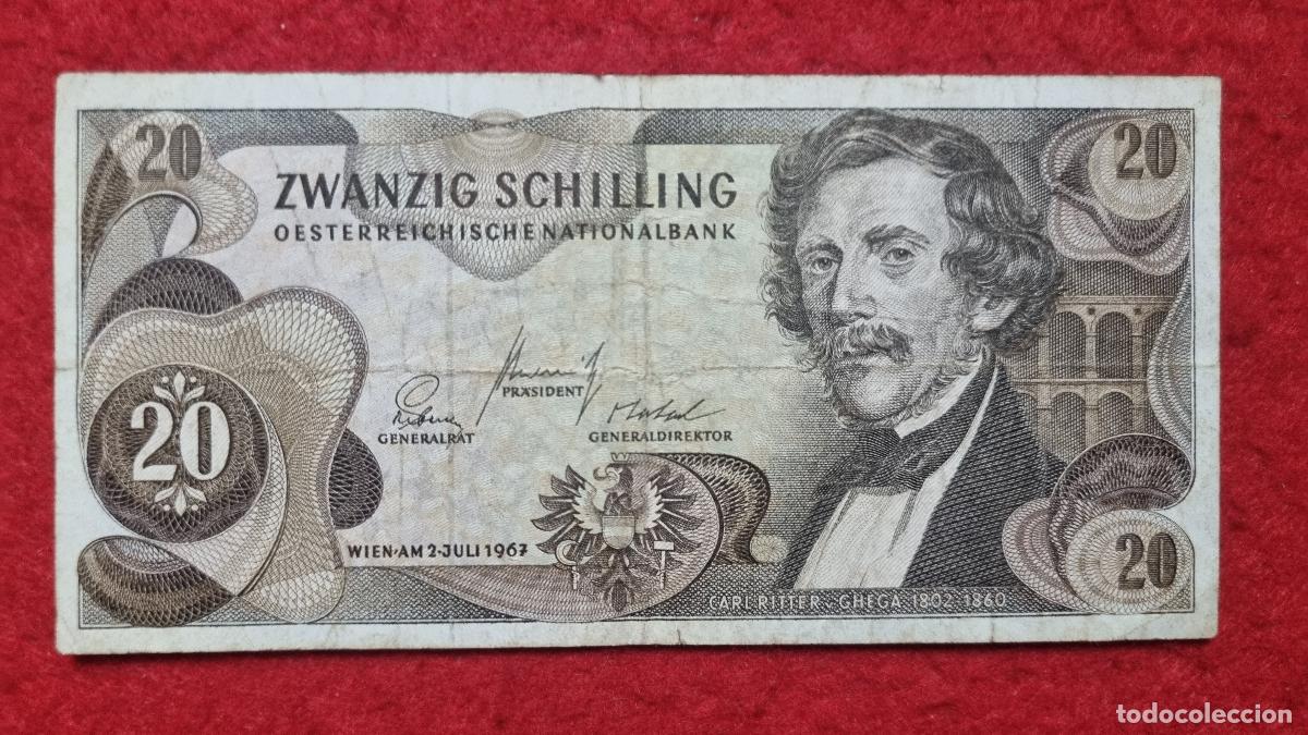 Billetes extranjeros: BILLETE AUSTRIA 20 SCHILLING 1967 ORIGINAL Q11