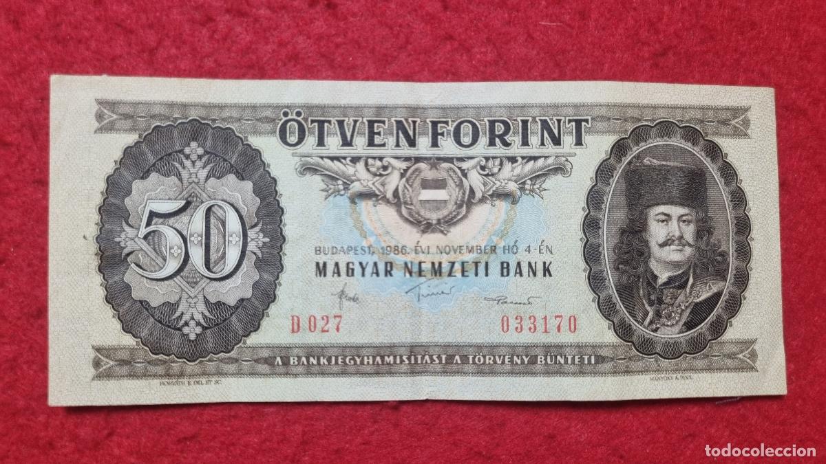 Billetes extranjeros: BILLETE HUNGRIA 50 FORINT 1986 MBC T170 ORIGINAL Q11