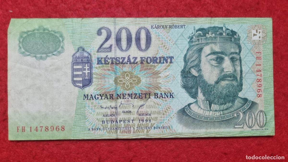 Billetes extranjeros: BILLETE HUNGRIA 200 FORINT 1998 MBC- T968 ORIGINAL Q11