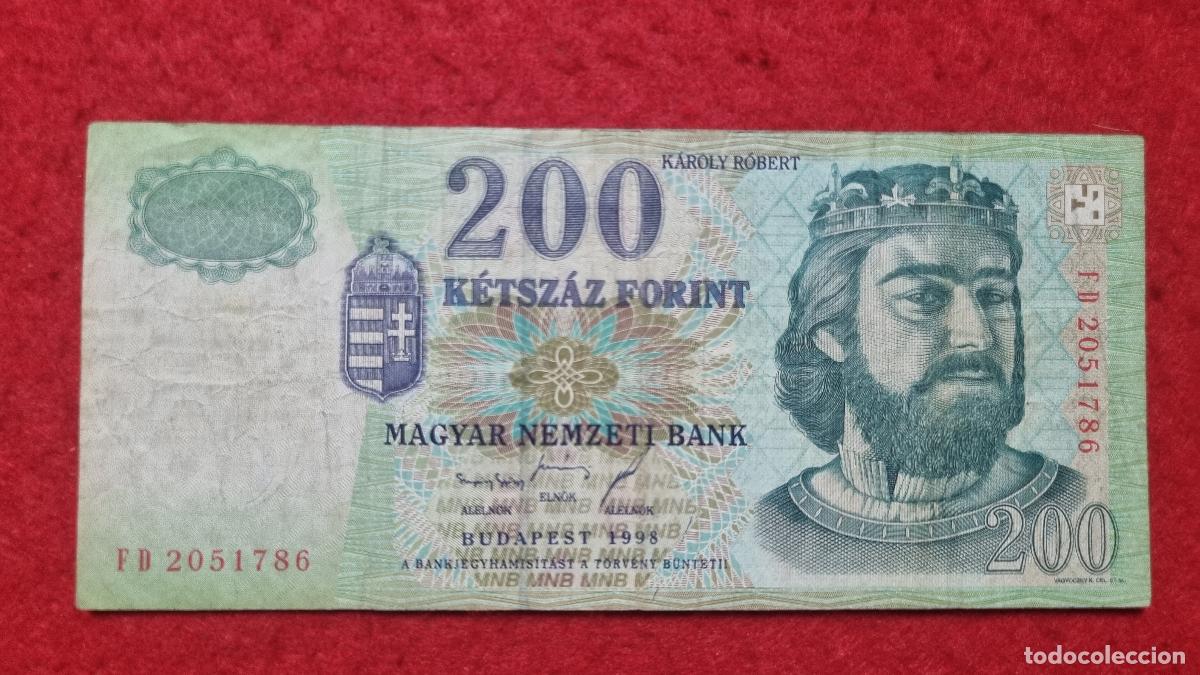 Billetes extranjeros: BILLETE HUNGRIA 200 FORINT 1998 MBC- T796 ORIGINAL Q11