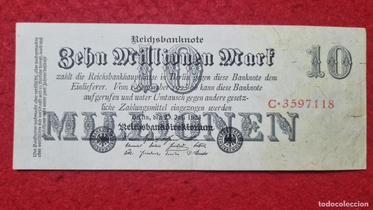 Billetes extranjeros: BILLETE ALEMANIA 10 MILLONES 10000000 MARCOS 1923 EBC ORIGINAL Q11
