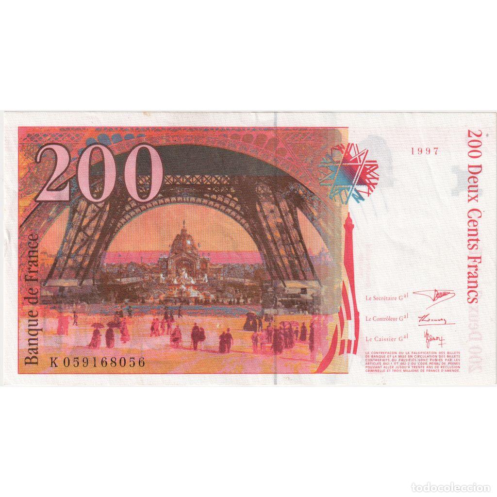 Billetes extranjeros: [#1242965] Francia, 200 Francs, Eiffel, K 059168056, EBC - Foto 2