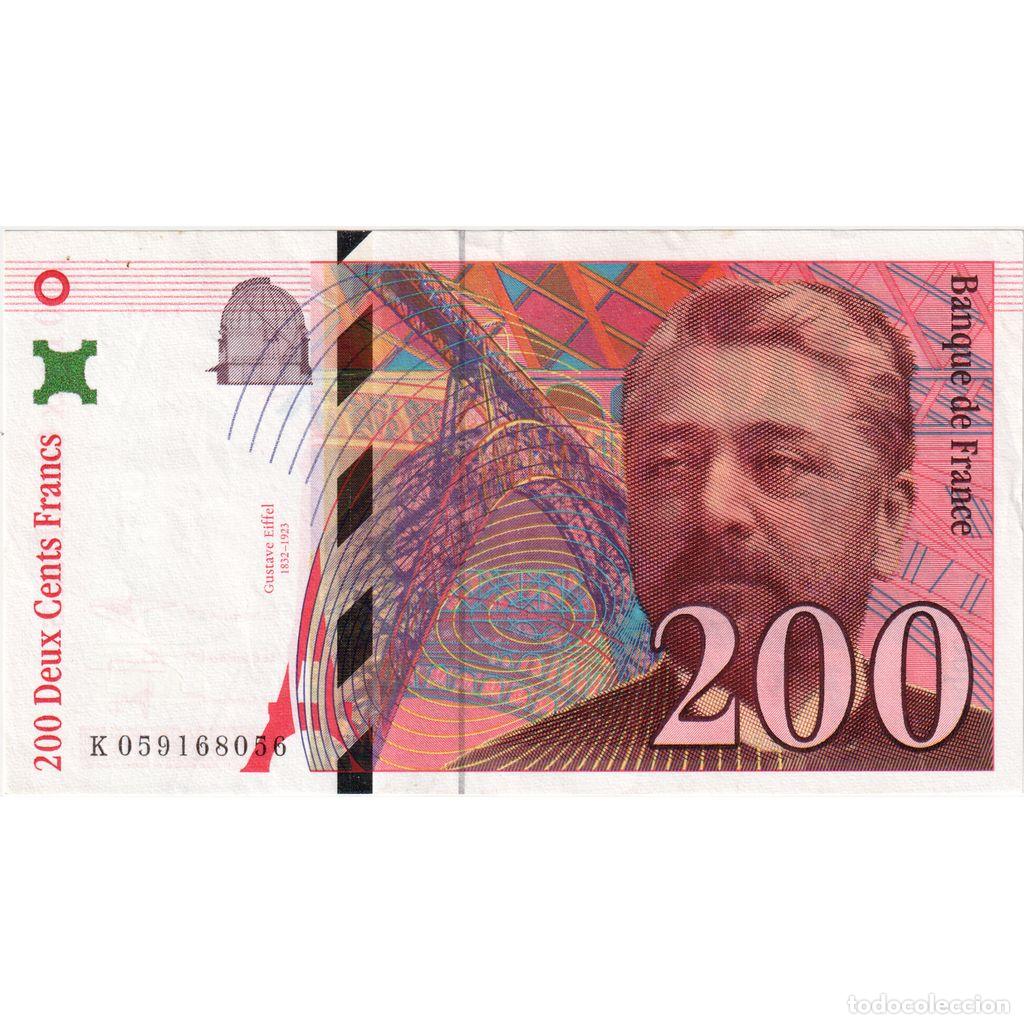 Billetes extranjeros: [#1242965] Francia, 200 Francs, Eiffel, K 059168056, EBC