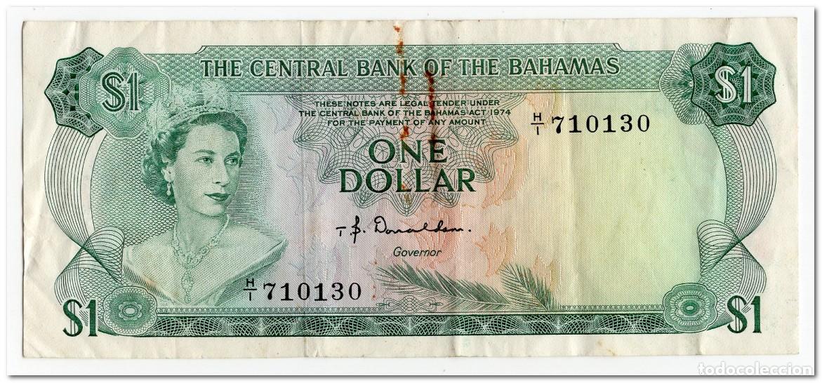 Billetes extranjeros: BAHAMAS,1 DOLLAR,1974,P.35a,FINE