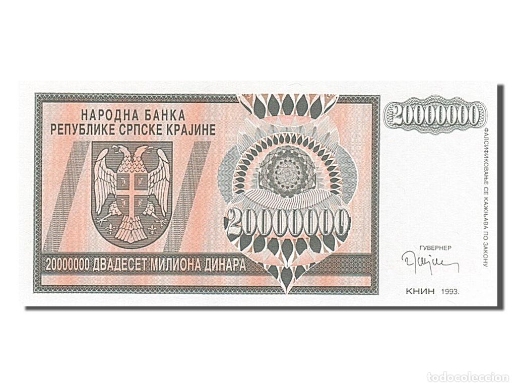 Billetes extranjeros: [#254432] Billete, 20 Million Dinara, 1993, Croacia, UNC